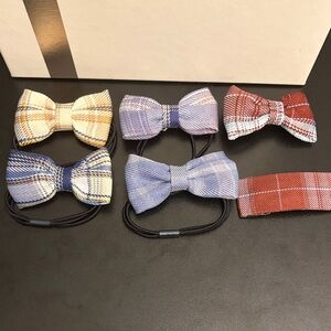 Plaid Bow Hair Accessories Set for Kids
